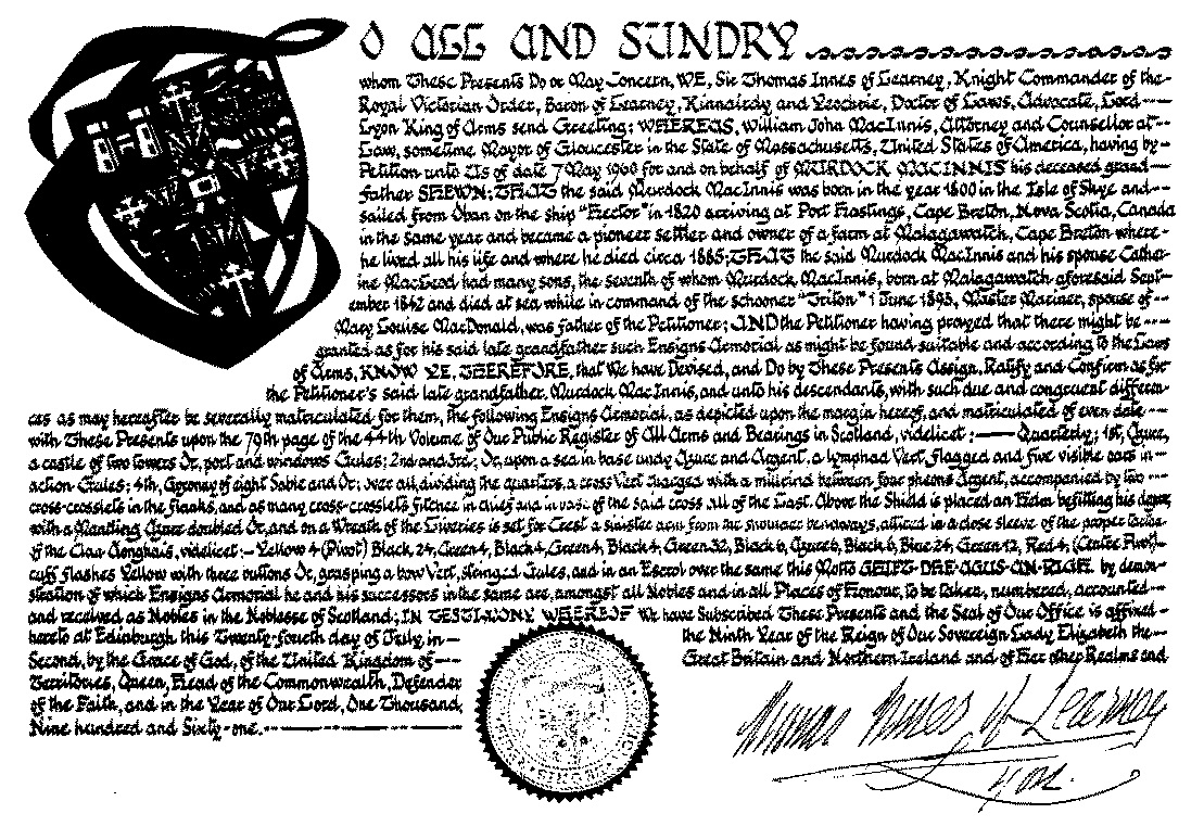 Reverend Duncan McInnis Arms