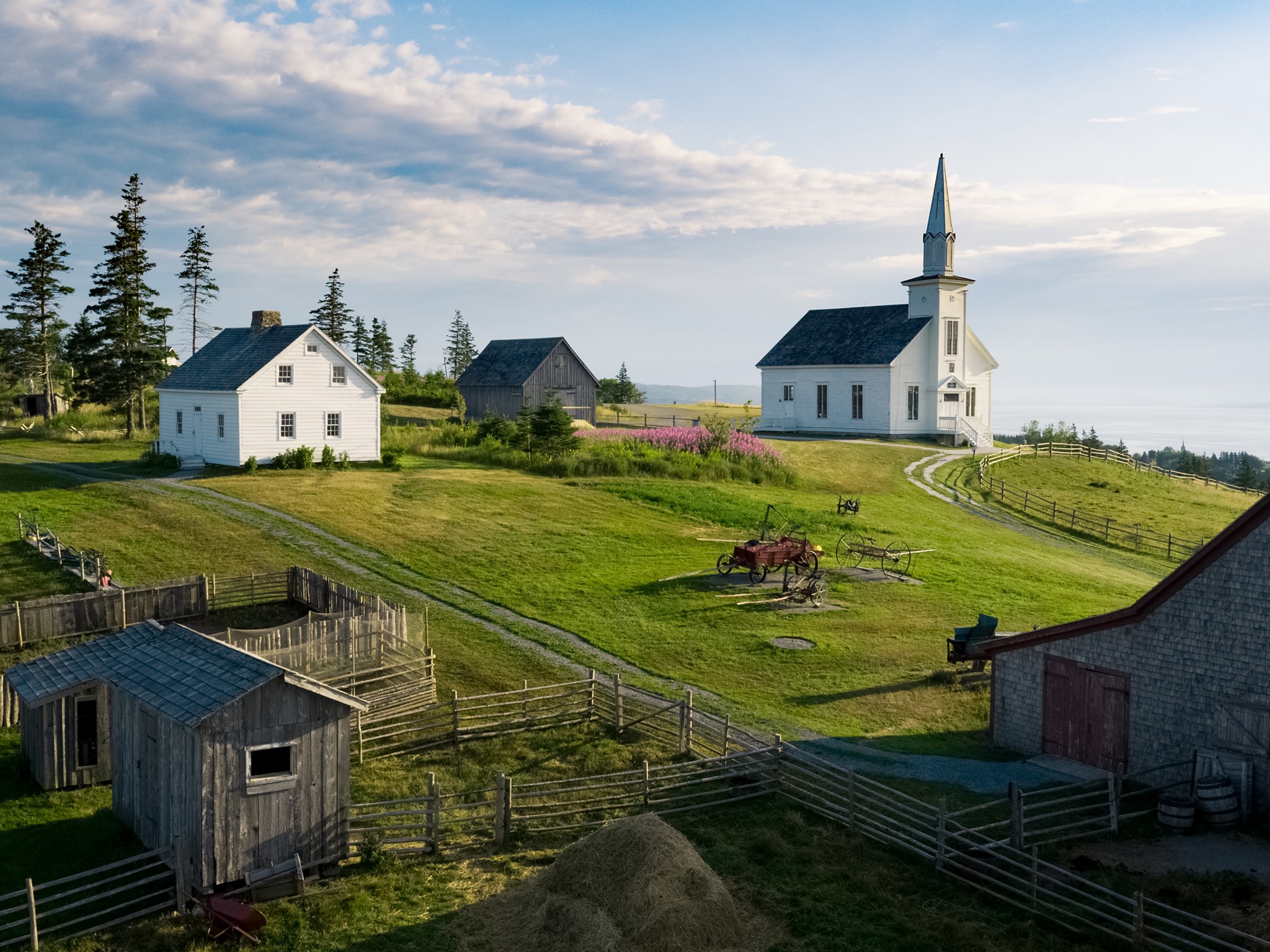 Wide view of the church