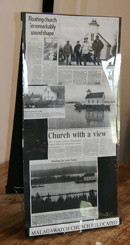 Church in the Barra Strait on a barge
