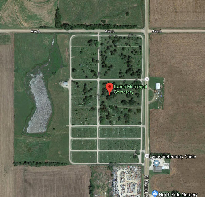 Lyons Municipal Cemetery satellite