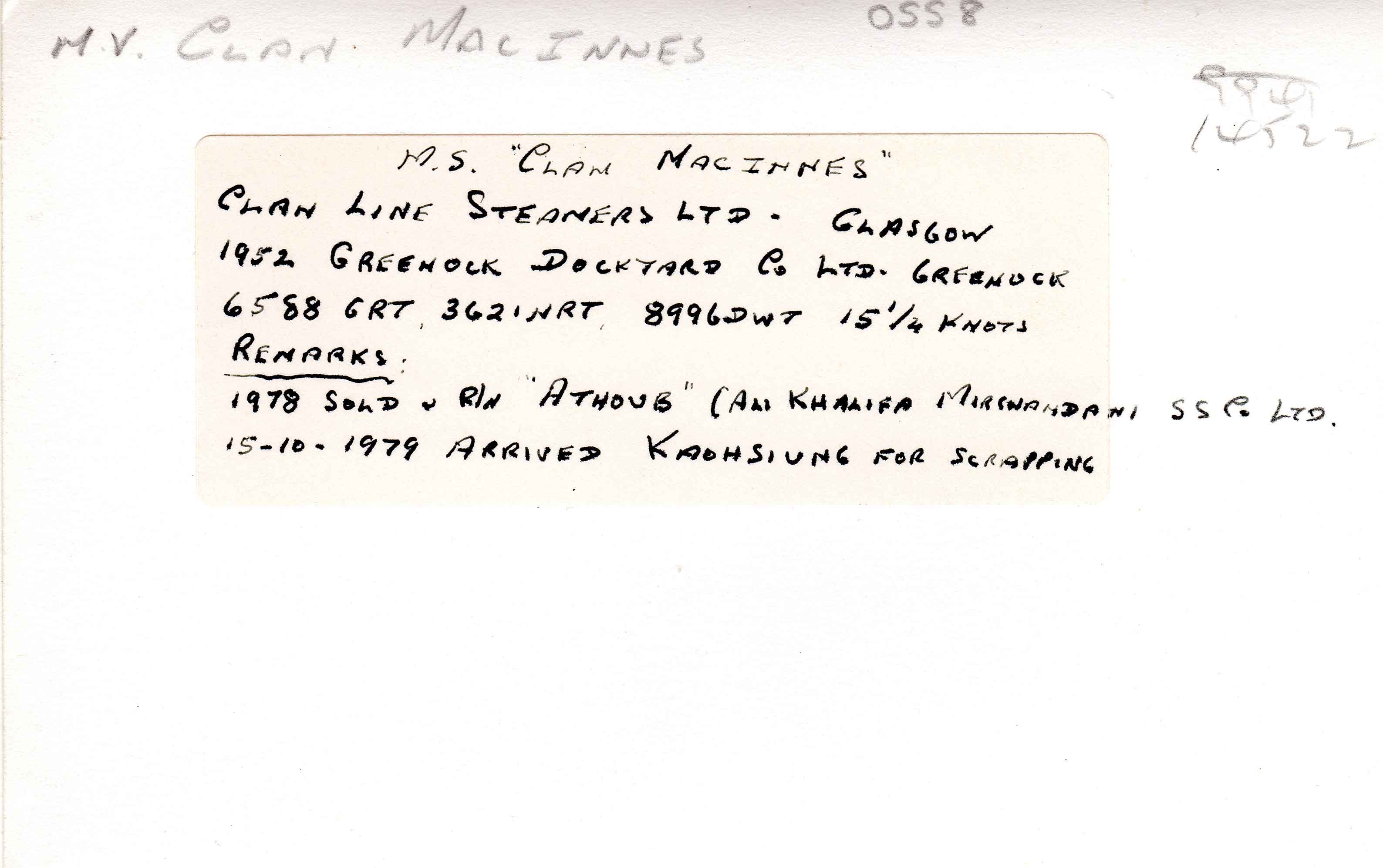 1952 MacInnes ship