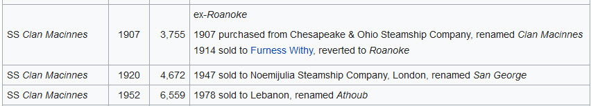 MacInnes ship info